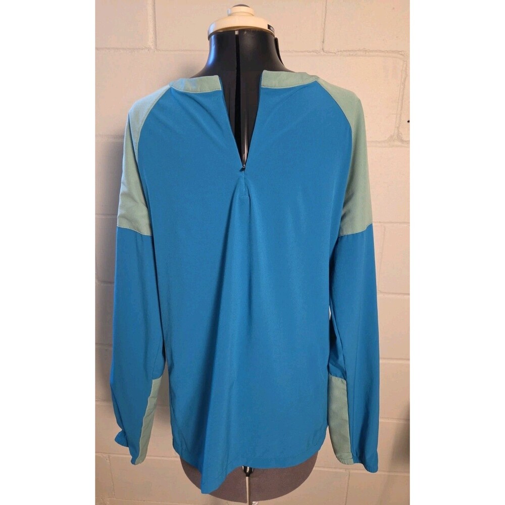 MARMOT Bowery Long Sleeve Zip Shirt Lightweight Turquoise Green Small Stretch